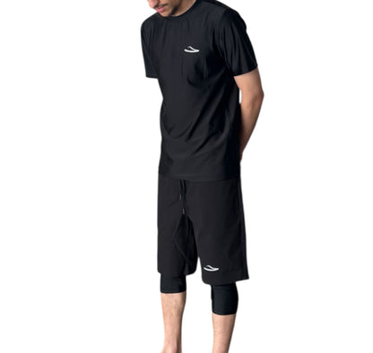Modest swim shorts + modest men's t-shirt pack