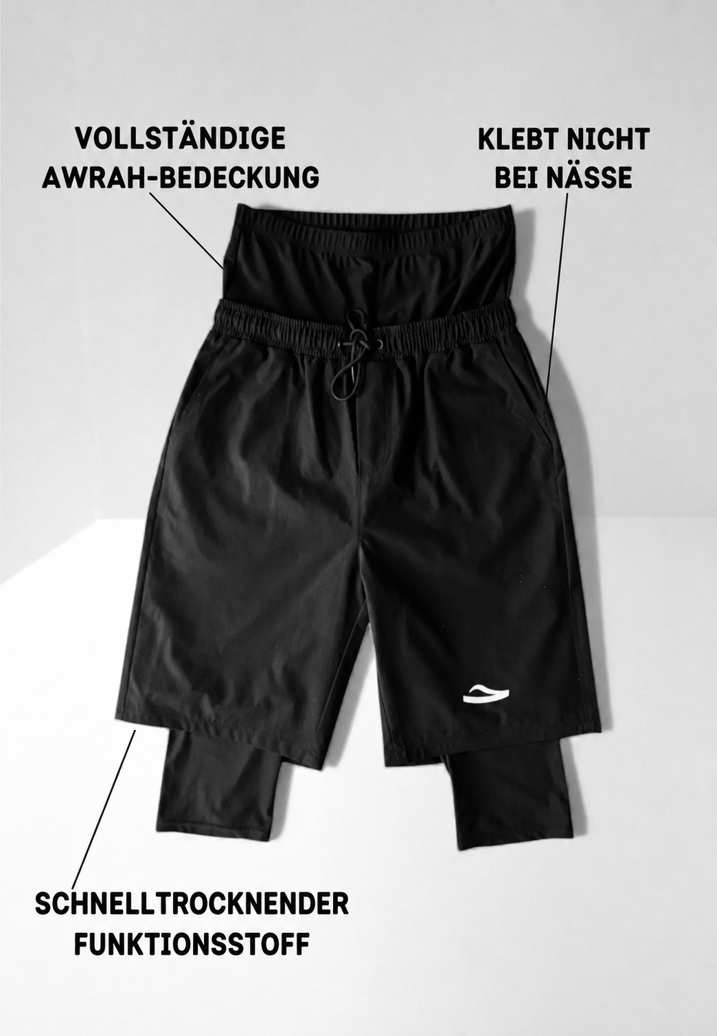 Premium-Badeshorts – dezent und bedeckend