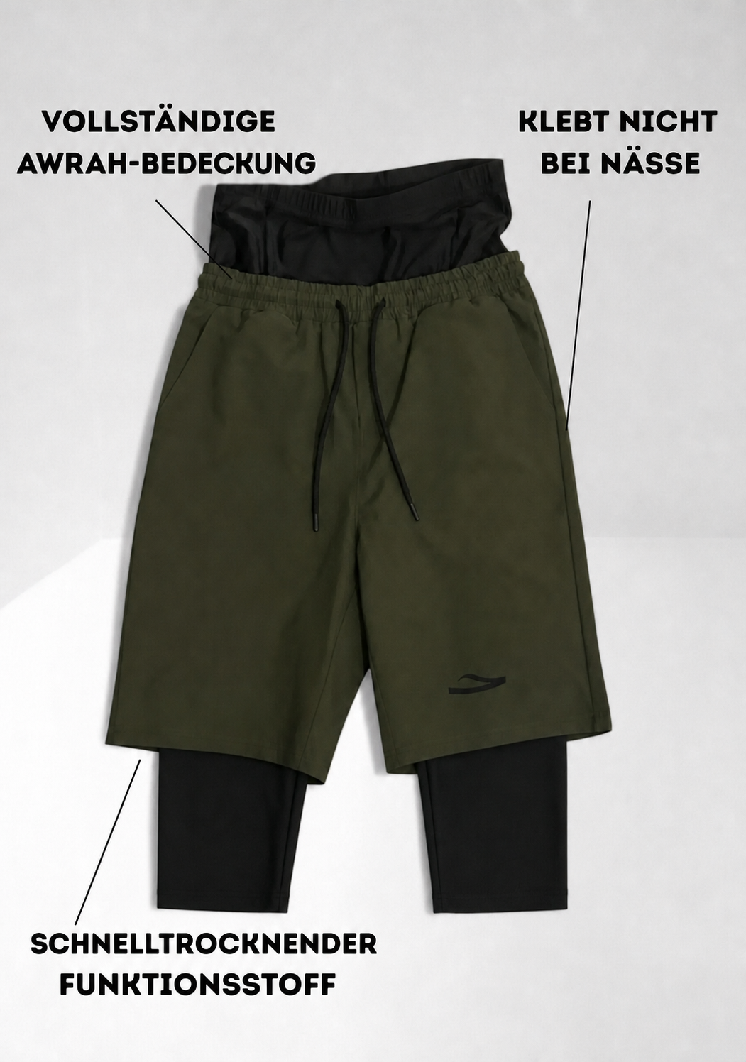 Premium-Badeshorts – dezent und bedeckend