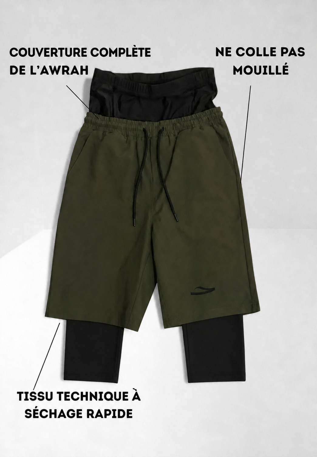 Short de bain premium et pudique