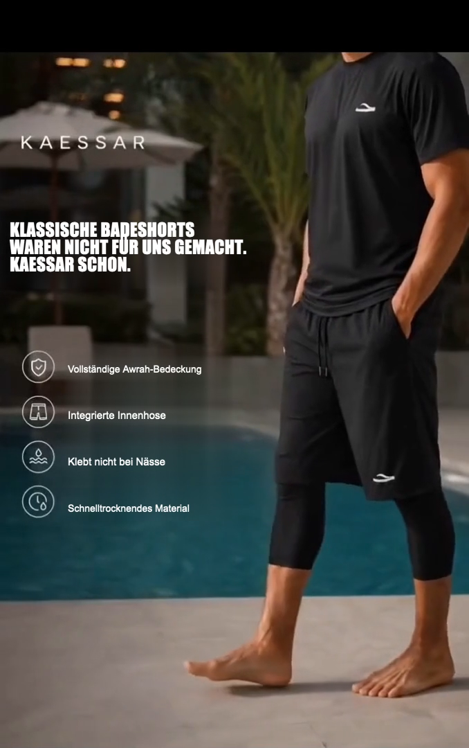Premium-Badeshorts – dezent und bedeckend