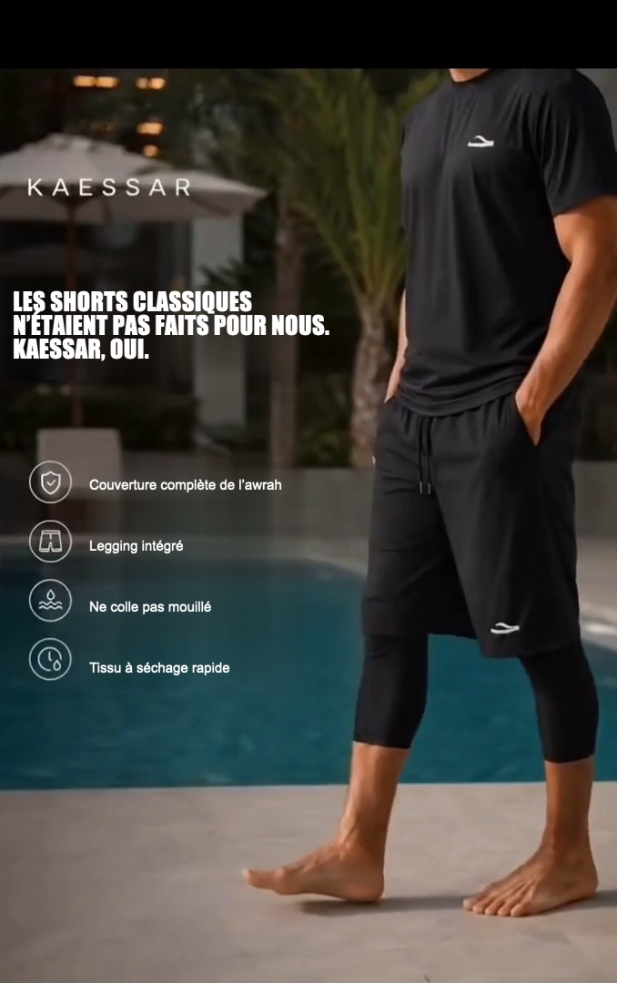 Short de bain premium et pudique